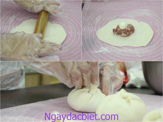 Tạo hình bánh bao xong và để cho bột nghỉ trong vòng 25 - 30 phút mới cho vào hấp